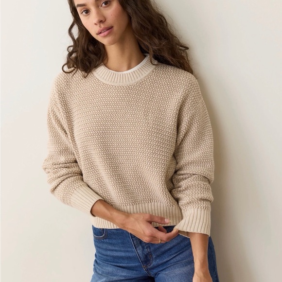 Marine Layer Textured Cream Sweater - Picture 2 of 4